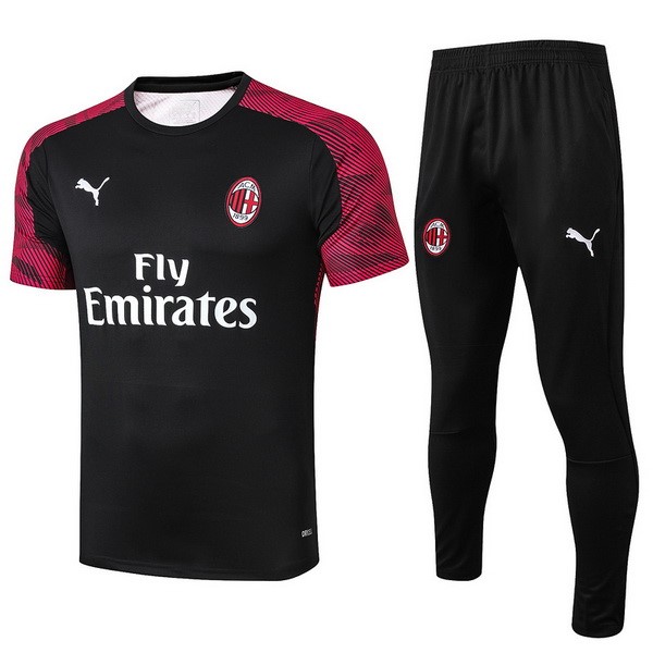 Entrainement AC Milan Ensemble Complet 2019-20 Noir Blanc Rouge